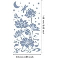 thumbnail image 6 of Stainless Steel Lotus Flower Stencils 3.98x6.97inch July Lotus Floral Plant Templates Reusable Art and Crafts Journal Stencils for Scrapbooking Journaling Wood Burning, 6 of 9