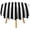 Black and White Candy Stripes, variant on Tablecloth Navy Blue and White Candy Stripes Table Cover 70inch Round Washable Table Cloth for Kitchen Dinning Party Tabletop Modern Decoration