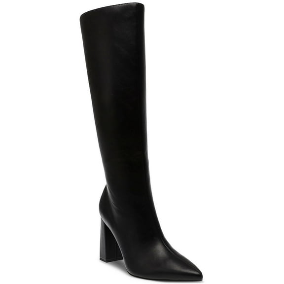 Wild Pair Womens IslahWC Faux Leather Block Heel Knee-High Boots
