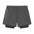 thumbnail image 2 of Mlzmgr Mens Gym Shorts with Pockets Elastic Waist Casual Workout Athletic Shorts with Zipper Pockets, 2 of 7