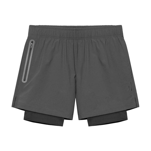 hotojiny 2 in 1 Mens Shorts Lightweight Workout Running Shorts with Liner Big and Tall Athletic Sweat Shorts with Zipper Pockets