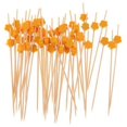 thumbnail image 1 of 9x 100x de Cóctel de Bambú Agitador Palillos de Sandwich Fruit Cupcake Picks 12cm, 1 of 8