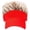 Brown, variant on Grey Hair Visor Sun Cap Novelty Baseball Hat With Hair 1Pc