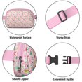 thumbnail image 5 of Pink Christmas Santa and Tree Pattern Cute Fanny Packs for Women,Travel Waterproof Crossbody Fanny Bags Waist Purse for Women Anti Theft Adjustable Strap for Running Travel Cycling, 5 of 6