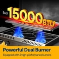 thumbnail image 3 of SPECSTAR 2 Burner Outdoor Propane Griddle Station for Camping, 30,000 BTU with 2 Side-shelf and Hard Cover, 3 of 8