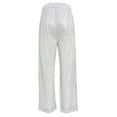 thumbnail image 6 of BOOMILK Pants for Women Solid Color Sequins Trendy Casual Straight Pants Silver, 6 of 9