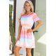 thumbnail image 3 of ABPHQTO Vestido de mujer con cuello en V y cordón de rayas multicolor, 3 of 5