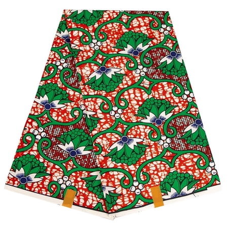 BintaRealWax 6 Yards Ankara African Fabric Wax Print Polyester Fabric Textile Material for Sewing Craft DIY Party Dress
