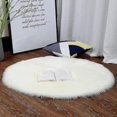 thumbnail image 2 of Piel de oveja sintética, sensación acogedora como alfombra de piel sintética de lana auténtica, cojín de sofá de alfombra de lana de lujo hecha a mano (blanco, 30 X 30 cm) Hy, 2 of 4