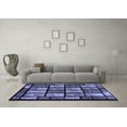 thumbnail image 3 of Ahgly Company Machine Washable Indoor Round Abstract Blue Modern Area Rugs, 7' Round, 3 of 4