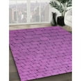 thumbnail image 3 of Ahgly Company Machine Washable Indoor Rectangle Transitional Dark Orchid Purple Area Rugs, 8' x 12', 3 of 7