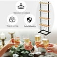 thumbnail image 5 of 4 Tier Champagne Wall Holder for Party, 16 Glasses Wooden Champagne Wall Stand Holds, Champagne Wall Flute Stand, Champagne Tower Stand Wine Rack Display Holder for Wedding and Party(Wooden), 5 of 9