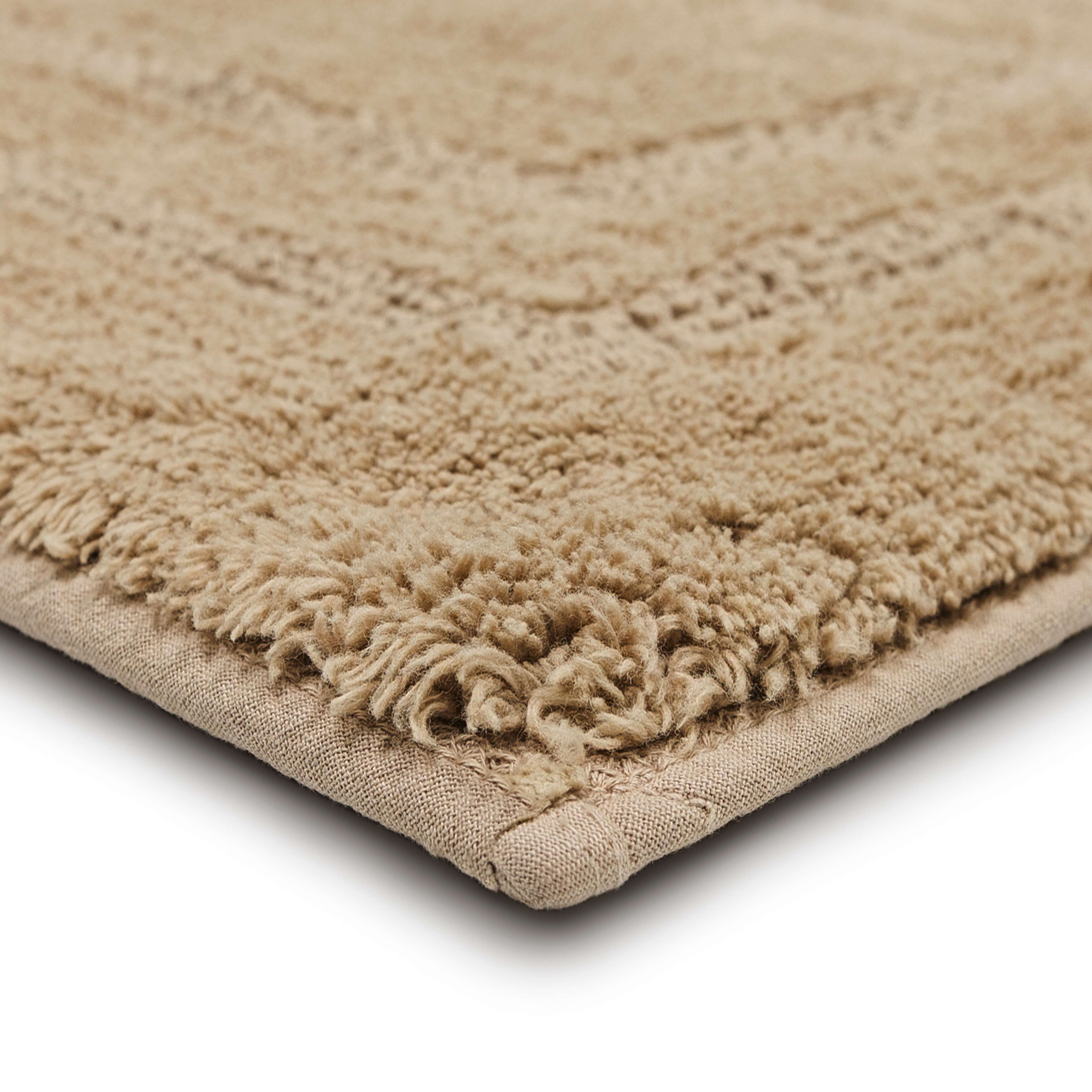 Mohawk Cotton Bath Mat Soft Absorbent Quick Dry Machine Washable Bathroom Mat, Taupe, 24" x 60"