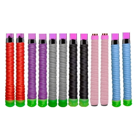 BESTSKY 12 Rolls Bat Grip Tape Comfortable And Soft Bat Tape 1mm 6 Colors Baseball Grips,1.45m