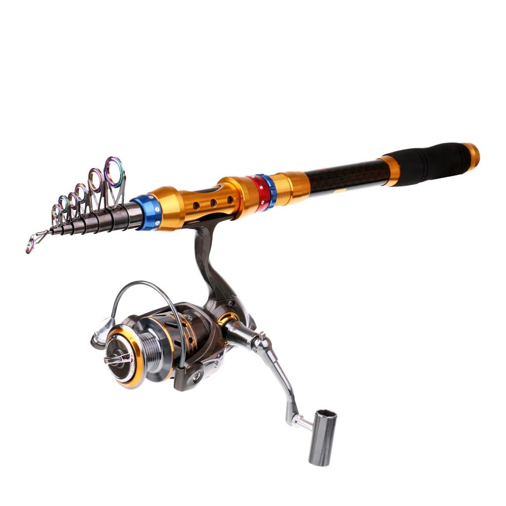 Portable Fishing Rod and Reel Combo Telescopic Fishing Rod Pole Spinning J3W0 