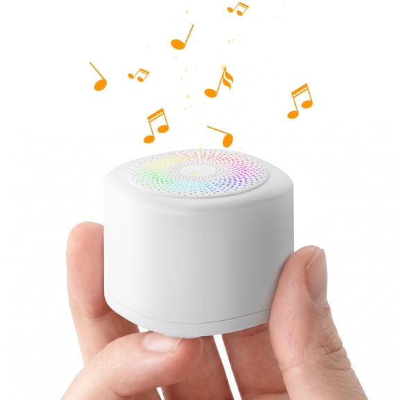 Mini Sound Machine, Portable White Noise Machine for Sleep,Noise Machine for Baby & Adult with 20 Soothing Sounds, 7 Color Night Light, 4 Timers Memory Function for Travel Camping Home Office