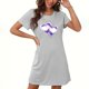 thumbnail image 1 of Camisón corto de San Valentín para mujer, talla grande, estampado en el pecho, cuello redondo, manga corta, 1 of 3