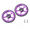 Purple Two, variant on Sagargo 60mm Alloy Wheels for Folding Bike Cnc Bearing Small Wheels Black Two