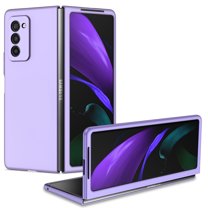 ELEHOLD Matte Case for Samsung Galaxy Z Fold 2,Solid Color Anti-Scratch Ultra Slim Lightweight Case Shockproof Protective Cover for Samsung Z Fold 2,Purple