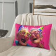 thumbnail image 4 of Plush Throw Pillow Covers, Happy Birthday No.102 Pillow Cases with Invisible Zipper, Breathable Microfiber Pillow Cases Standard Size for Sleeping Bedroom Sofa Living Room 20x30, 4 of 5