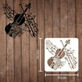 thumbnail image 4 of Music Stencils Template 11.8x11.8 inch Plastic Musical Note Drawing Painting Stencils Square Reusable Violin Stencils for Painting on Wood Floor Wall and Fabric, 4 of 6