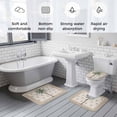 thumbnail image 5 of Palm Trees Bath Mat 3 Piece Bathroom Rug Set, Brown Tropical Plants Summer Green Non Slip Bath Rug Contour Mat and Toilet Lid Cover, Absorbent Shower Mats Soft Bath Rugs and Mats Sets, 5 of 8
