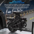 thumbnail image 6 of 48V 400W Electric Bicycle 14-inch Folding Model-20MPH High Speed, Dual Disc Brake Safety System, Dual Mode Riding Suspension Front Fork + 330LB Load-bearing Black, 6 of 8