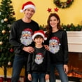 thumbnail image 2 of Fiaer Christmas Sweatshirts for Family Shine Santa Printed Xmas Pullover Crew Neck Long Sleeve Baggy Trendy Holiday Tops Men L, 2 of 5