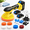 Yellow-5inch, variant on Cordless Car Buffer Polisher, Blue, 5inch, 8-Speed Dual-Action Polisher for Detailing