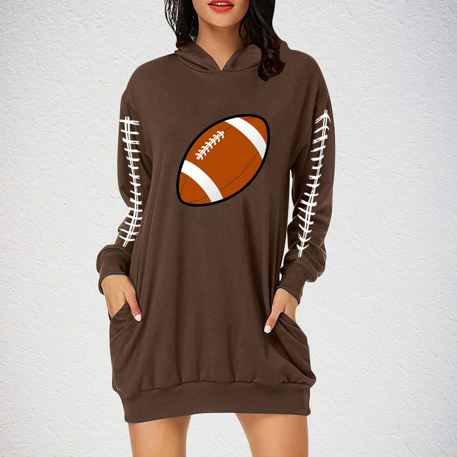 COM1950s Long Sleeve Dress, Long Dress for Women Summer, Women Fashion  Leisure Printing Pocket Long Sleeve Hooded Hoodie Dress, 3/4 Sleeve Dress  for Women, Summer Dress Women, Dress with Sleeves - Walmart.ca