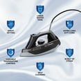 PurSteam Professional Grade 1700W Steam Iron for Clothes with Rapid