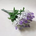 thumbnail image 5 of Mdesiwst 10 Heads Artificial Lavender Silk Flower Wedding Home Party DIY Decor, 5 of 7