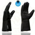 thumbnail image 5 of Milwaukee Leather SH294 Men's Black Leather Waterproof Gauntlet Gloves with Stretch Knuckles Large, 5 of 9