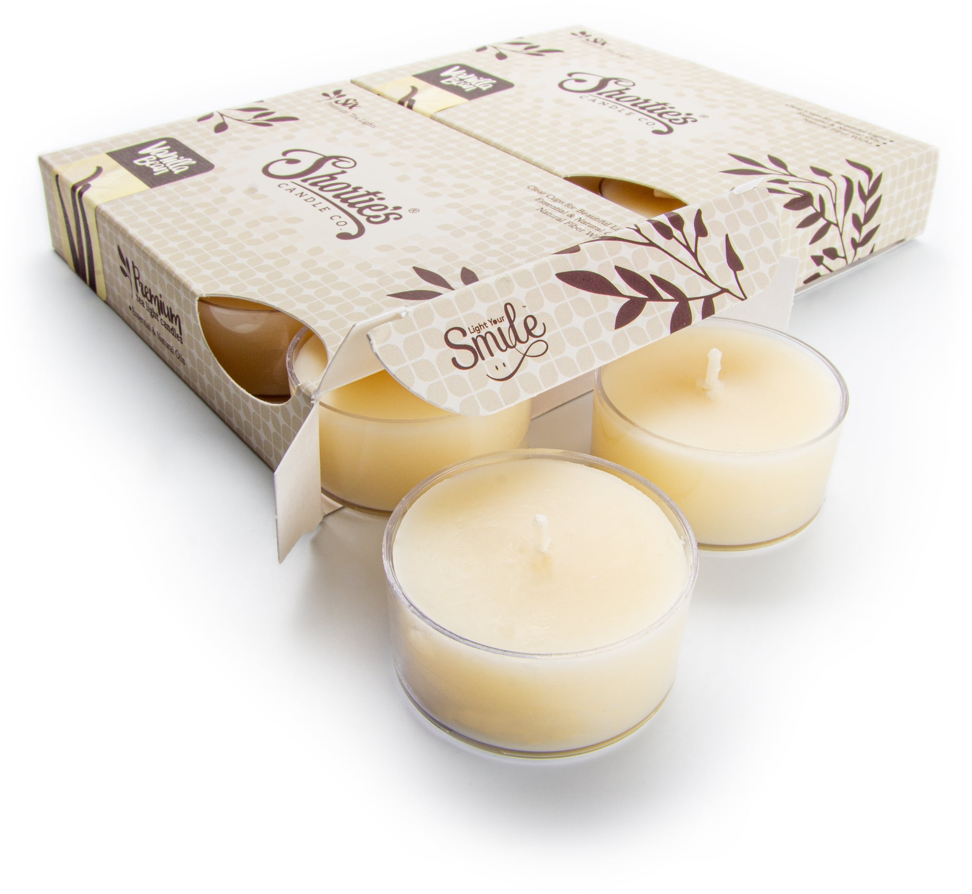 Vanilla Bean Tealight Candles Multi Pack (12 Beige Highly Scented Tea ...