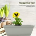 thumbnail image 2 of 4 Sets of Window Box Planter Vegetable Flower Planter Box Rectangular Flower Pot with Saucer, 2 of 8