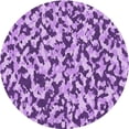 thumbnail image 1 of Ahgly Company Machine Washable Indoor Round Transitional Violet Purple Area Rugs, 3' Round, 1 of 7