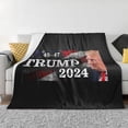 thumbnail image 4 of 45 47 Manta polar con la bandera estadounidense Donald Trump 2024, súper suave y acogedora, manta de franela ligera y cómoda, mantas de felpa cálidas para sofá, sofá y cama, 4 of 5