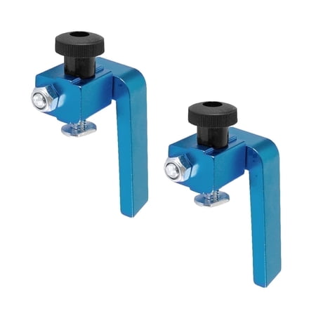 POWERTEC 2PK 2-1/4 Fence Flip Stop for Table Saw Miter Saw and Drill Press T Track Accessories for Woodworking (71135-P2)