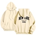 thumbnail image 6 of New York Hoodies for Women 2025 Fall Winter Long Sleeve Casual Graphic Hooded Sweatshirt with Pockets Pullover Tops, 6 of 7