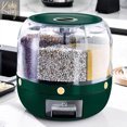 thumbnail image 1 of Grain Dispenser, 360° Rotating Storage Container, 6 Grid Food Dispenser with Storage Sealed Lid, Rice Dispenser for Grains, Beans, Rice, Peanut, Barley, 1 of 6