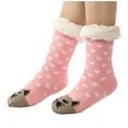 thumbnail image 4 of Women's Floor Socks Lamb Wool Blanket Socks Winter Socks Confinement Socks Home Socks Sleep Socks Extra Thick Velvet Women's Socks, 4 of 4