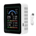 thumbnail image 2 of Medidor Portátil De Aire Compatible Con Tuya WiFi 10 En 1 CO2 CO TVOC HCHO PM2.5 PM10 PM0.3 Índice De Del Aire Temp Probador De Detección De Humedad, 2 of 7