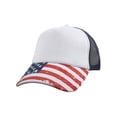 thumbnail image 1 of Top Headwear Sublimated Foam Trucker Cap - White/Flag, 1 of 2