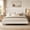 54.5"Headboard/Ivory, variant on Mirightone Queen Upholstered Bed Frame with Wingback Headboard, Chenille, Ivory