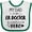 White and Green, variant on Inktastic My Dad is an Er Doctor and a Hero Boys or Girls Baby Bib