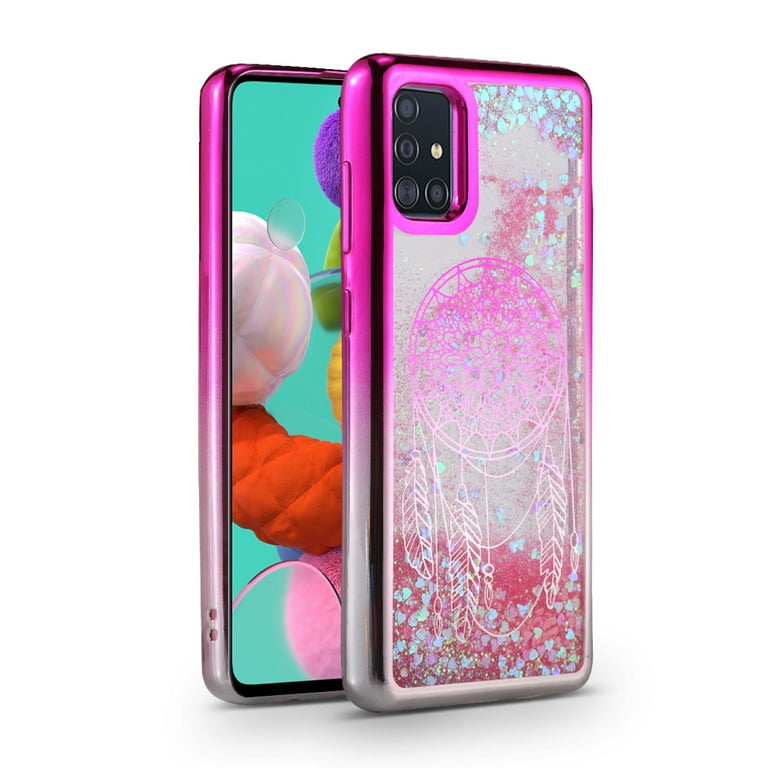 Samsung Galaxy A51 Phone Case, Slim Liquid Glitter Dual
