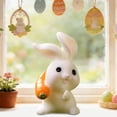 thumbnail image 2 of Easter Day Decorations Easter Small Bunny Ornament Resin Ornament, New, Multicolor-b, 2 of 6
