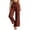 Wine, variant on Womens Wide Leg Linen Pants High Waisted Drawstring Palazzo Casual Summer Beach Pants with Pockets