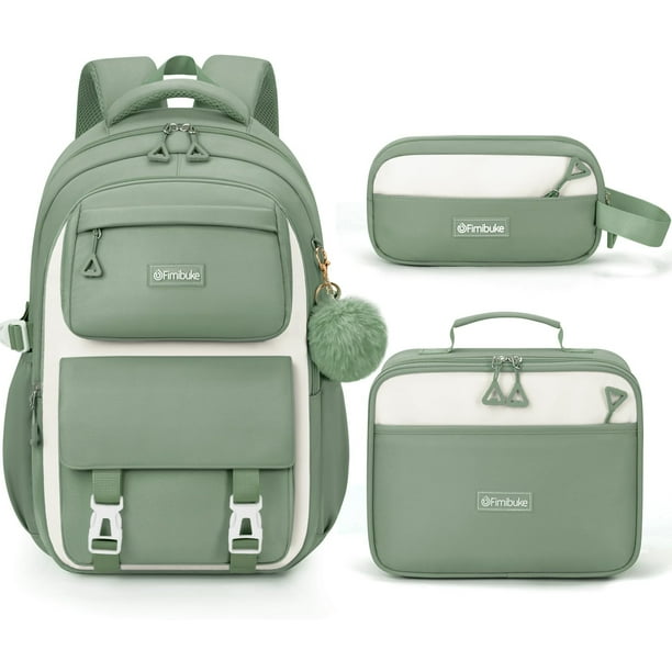 Mochila Fimibuke para niñas impermeable con fiambrera y lápiz
