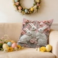 thumbnail image 2 of AZXY Easter Throw Pillow Cover 18x18, Cute Bunny Pillowcase, Soft Polyester Short Plush Decorative Pillow Cover for Couch Sofa Living Room Bedroom Spring Easter Home Decor, 2 of 7